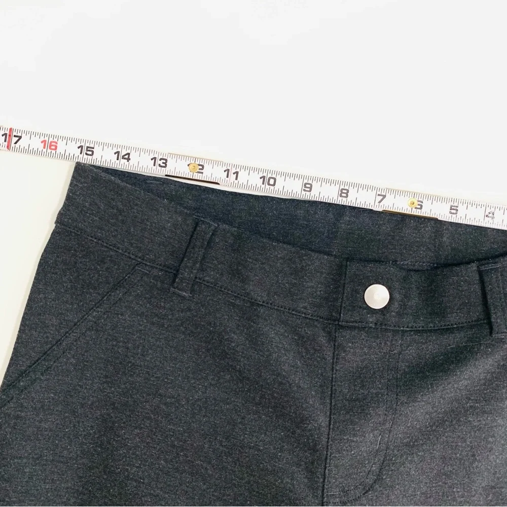 Columbia Women’s Pull on Pants Flat Front Ponte in Charcoal Gray Mid Rise Medium